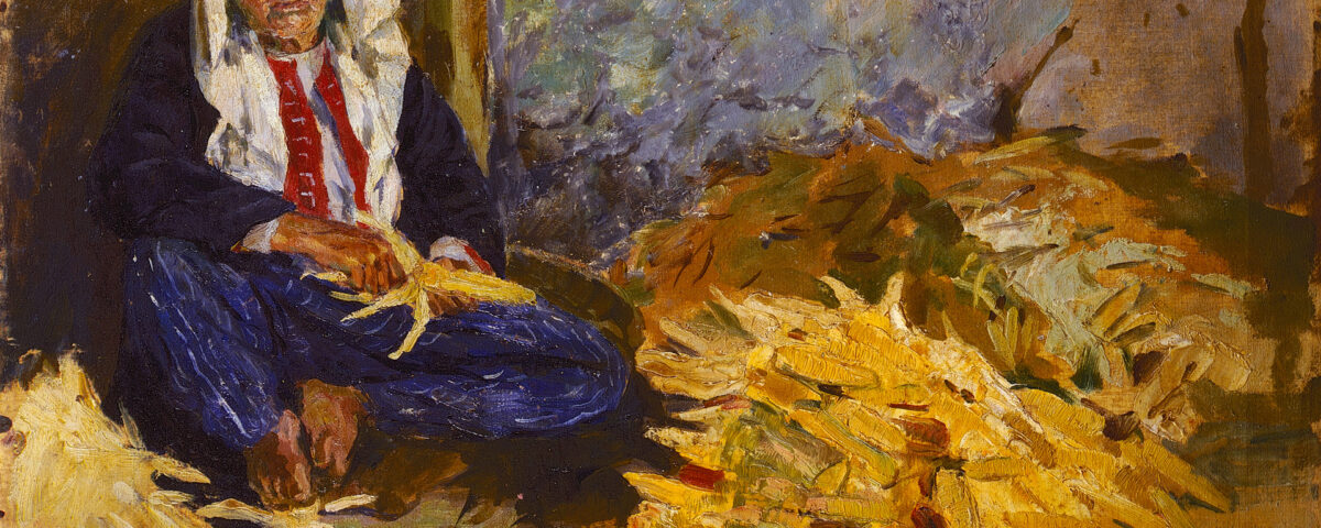 Contadina con le pannocchie